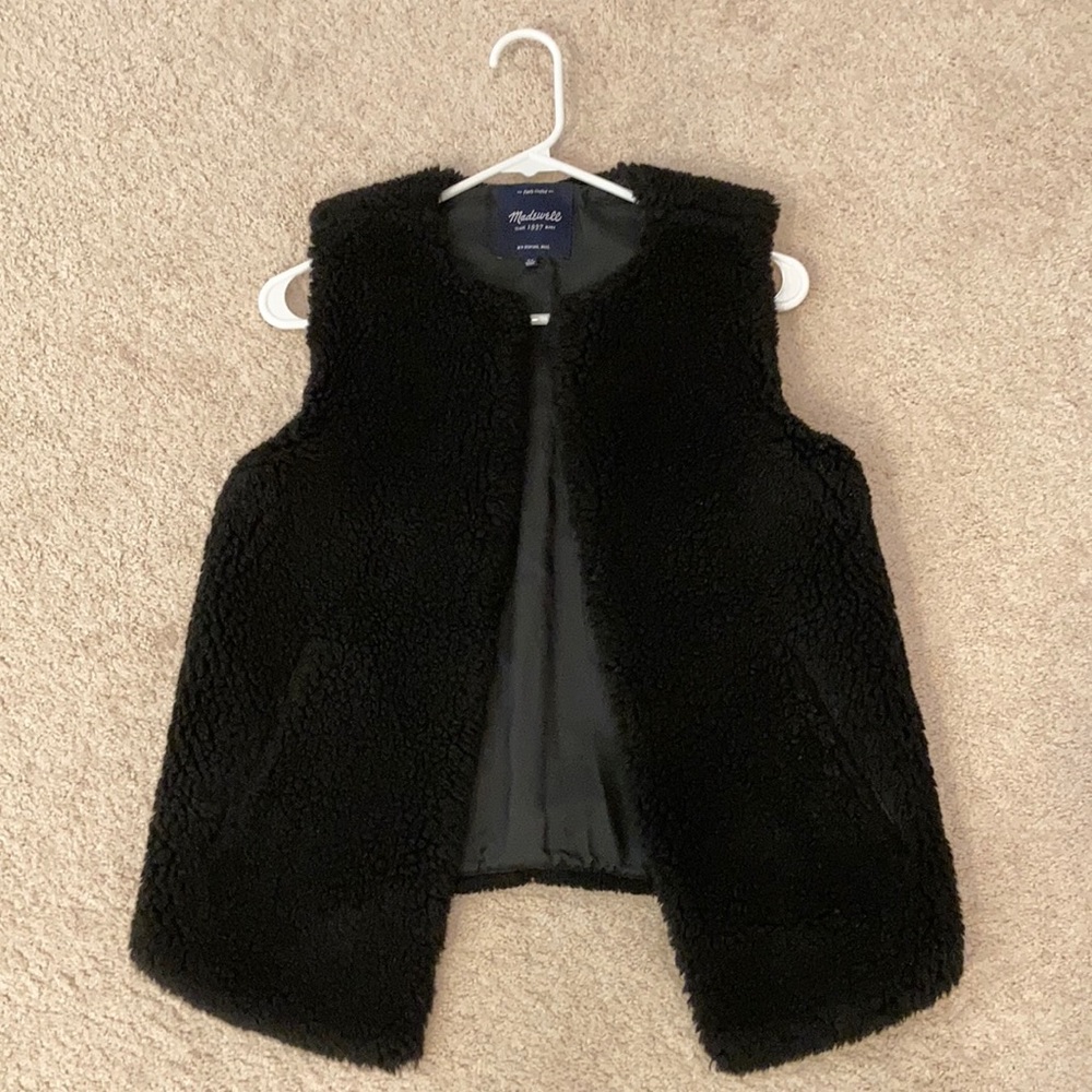 Black Madewell Sherpa vest
